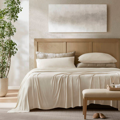 Cooling Stretch Jersey Sheet Set - Ivory