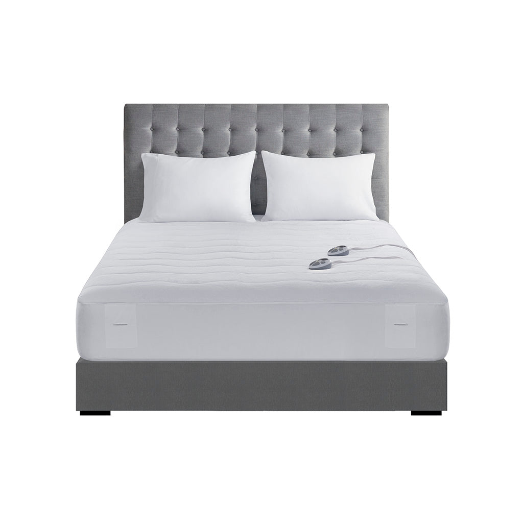 Plush Heated Mattress Pad - White