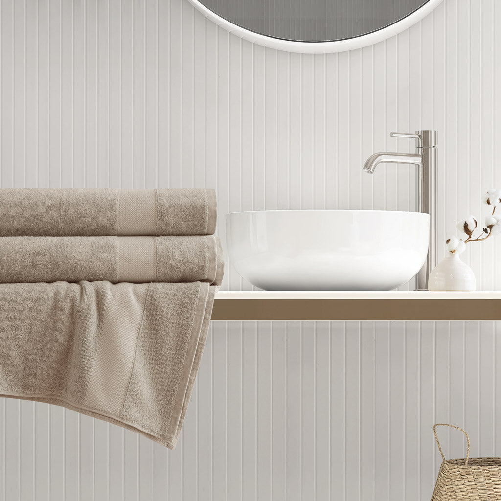 Premium Turkish Cotton 500GSM Plush Towel Set - Beige
