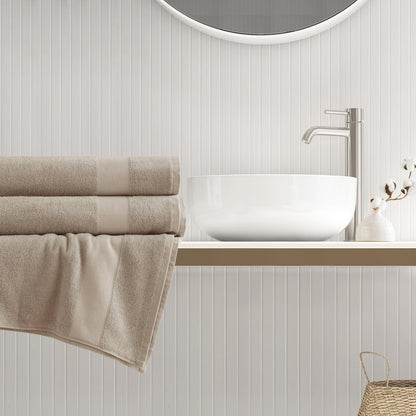 Premium Turkish Cotton 500GSM Plush Towel Set - Beige