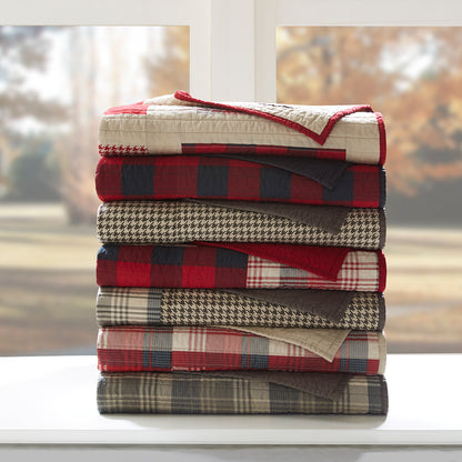 Sunset Quilted Throw - Red