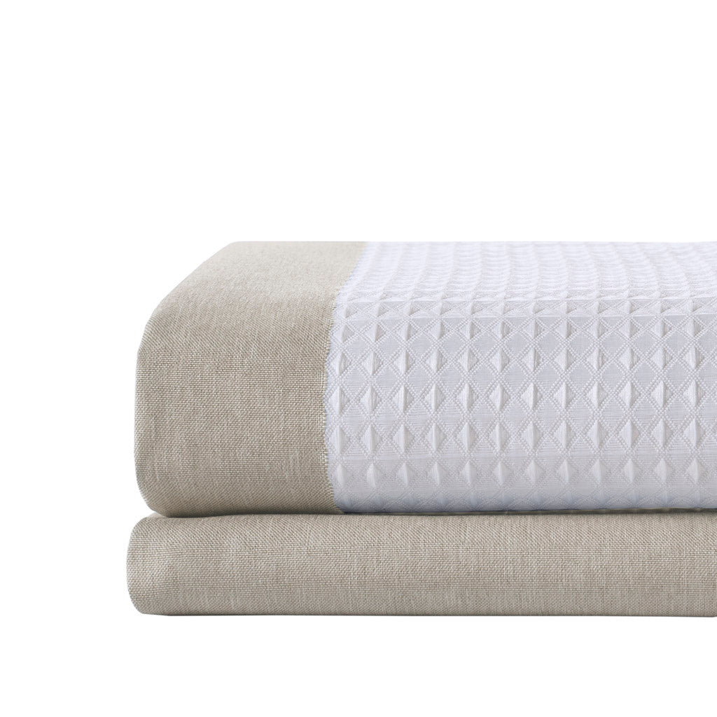 Spa Waffle Shower Curtain with 3M Treatment - Taupe