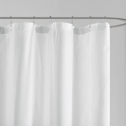 Ara Ombre Printed Seersucker Shower Curtain - Blue