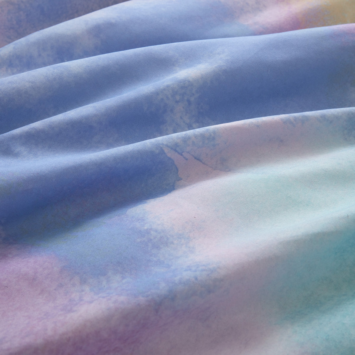 Cassiopeia Watercolor Tie Dye Printed Comforter Set with Throw Pillow - Aqua