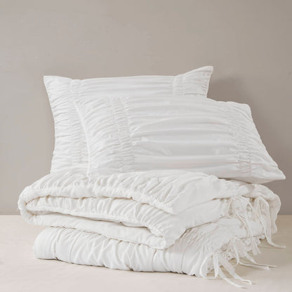 Mia Comforter Set - White