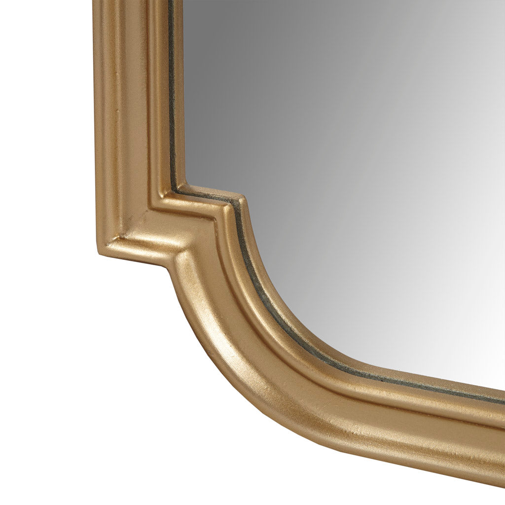 Adelaide Gold Scalloped Wood Wall Mirror - Gold