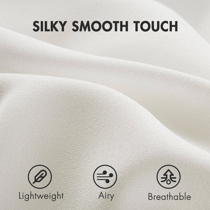 Lexus Rod Pocket with Back Tab Privacy Curtain Pair - White