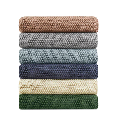 Bree Knit Throw - Ivory