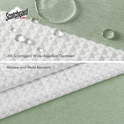 Spa Waffle Shower Curtain with 3M Treatment - Sage Green