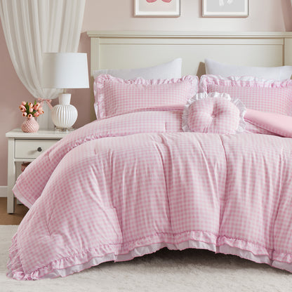Rowena Comforter Set - Pink