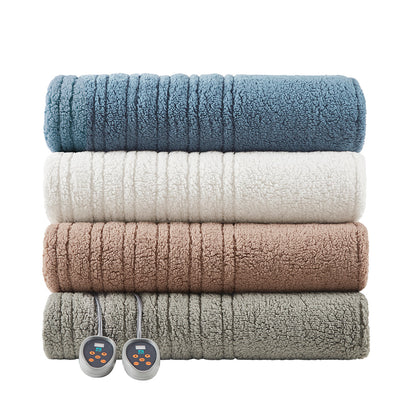 Sherpa Heated Blanket - Grey