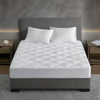 Signature Dobby Cotton Waterproof Mattress Pad - White