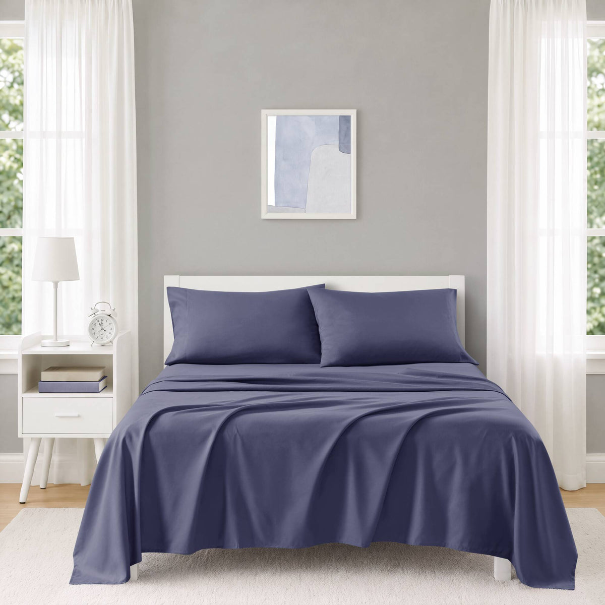 Microfiber All Season Soft Touch Sheet Set - Navy Blue