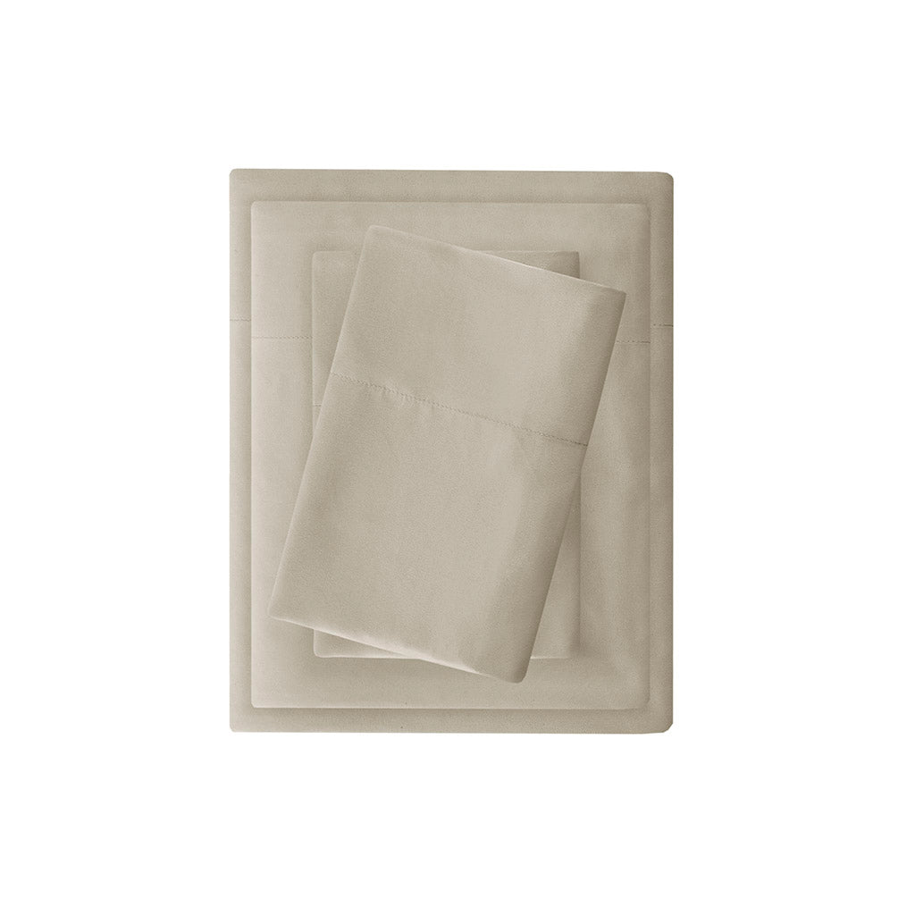 Luxurious Brushed Microfiber Deep Pocket Sheet Set - Khaki