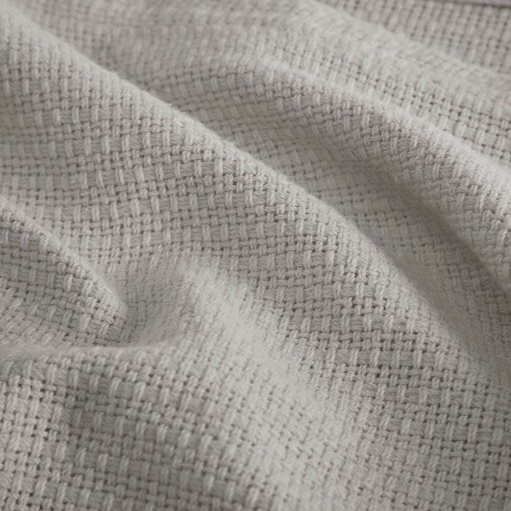 Freshspun Basketweave Cotton Blanket - Grey