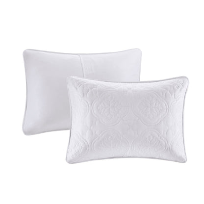 Oakley 3 Piece Reversible Bedspread Set - White