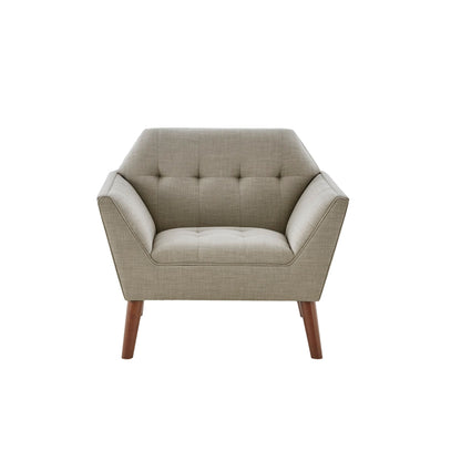 Newport Wide Mid-Century Modern Lounge Chair Set of 2 - Light Grey