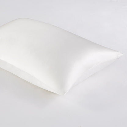 100% Mulberry Silk Pillowcase Single Piece - White