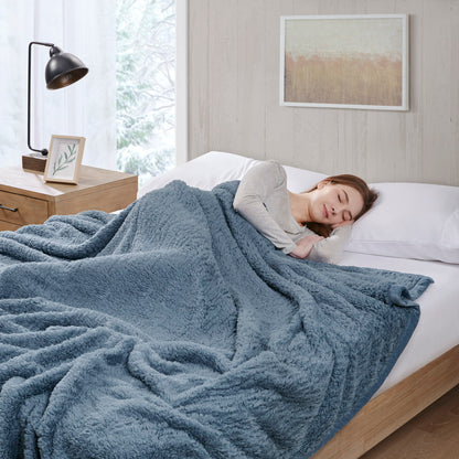 Burlington Berber Blanket - Blue