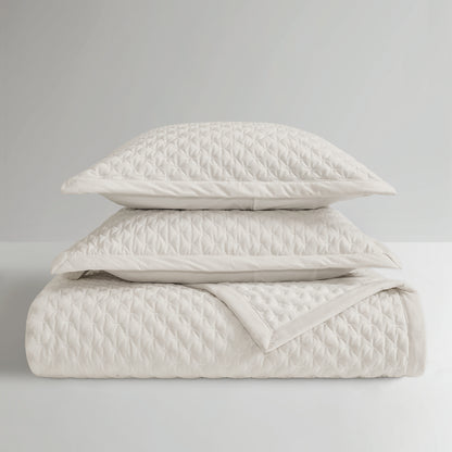 Charleston Velvet Coverlet Mini Set - White