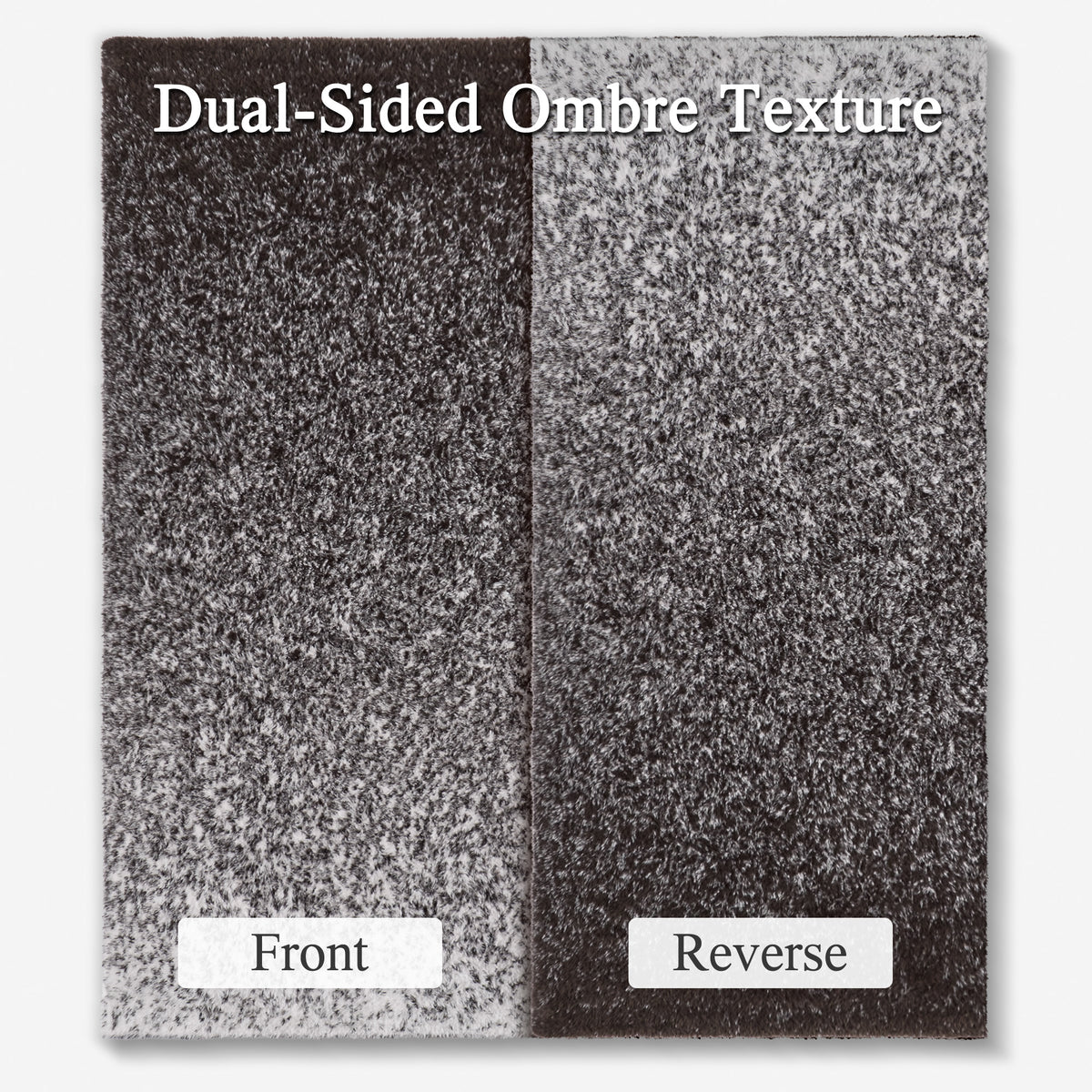 Ombre Knit Fur Throw - Brown Ombre