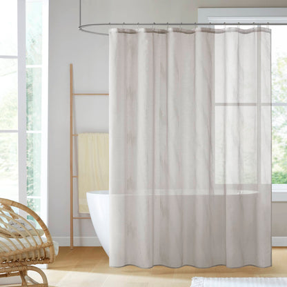 Anna Sheer Shower Curtain - Grey