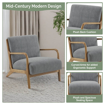 Novak Lounge Chair Set of 2 - Grey