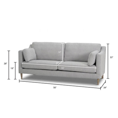 Gabriella Dining Bench Sofa - Med Grey
