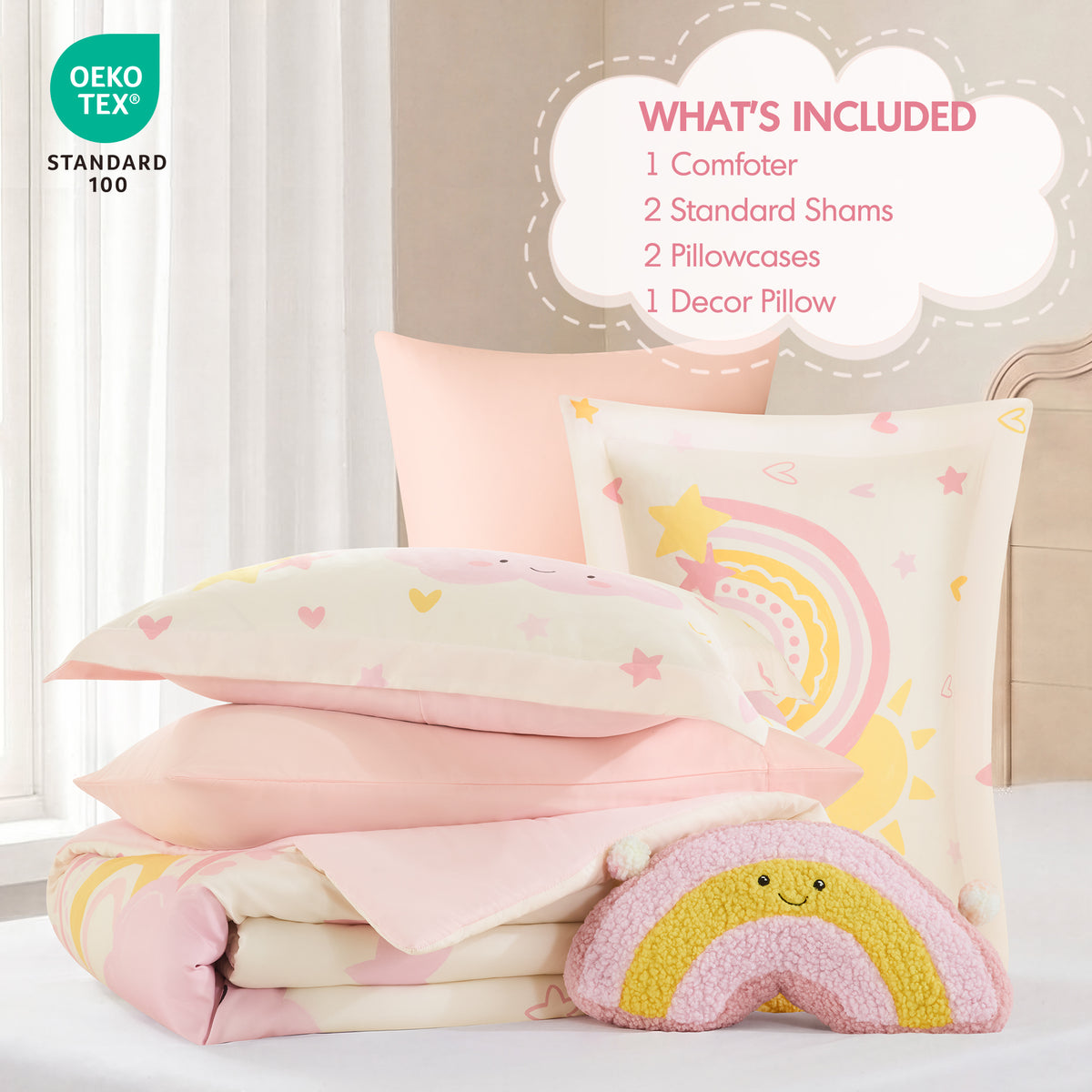 Sunshine Comforter Set - Pink