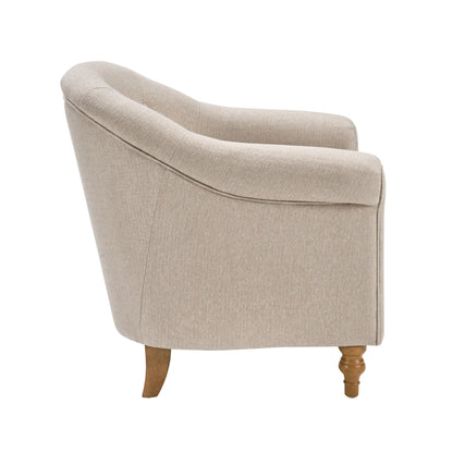 Fayette Tufted Accent Arm Chair - Natural