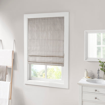 Galen Basketweave Cordless Roman Shade Collection - Taupe