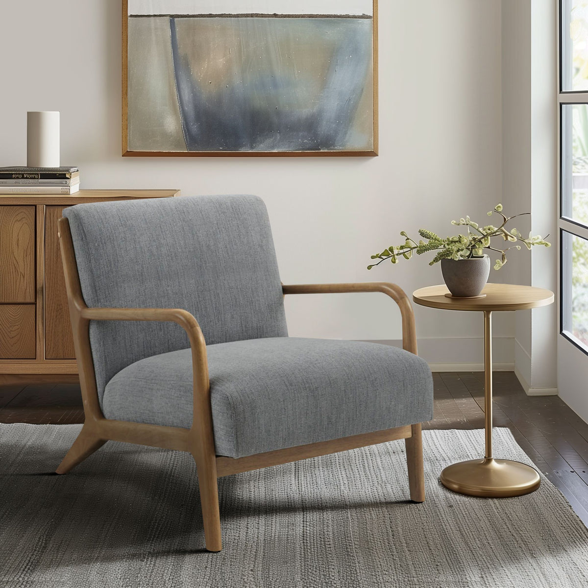 Novak Lounge Chair Set of 2 - Grey