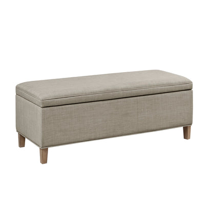 Caymus Rectangular Soft Close Storage Bench - Light Grey