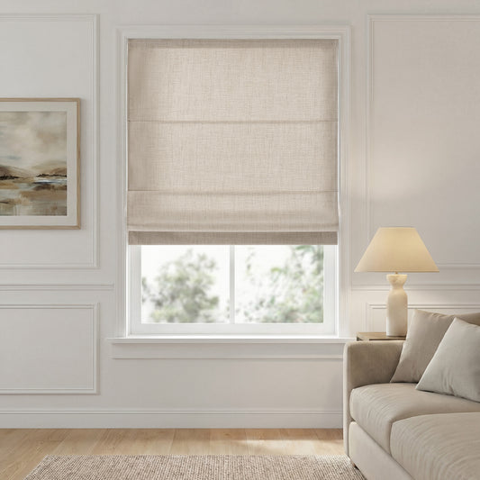 Mira Cordless Roman Shade - Neutral