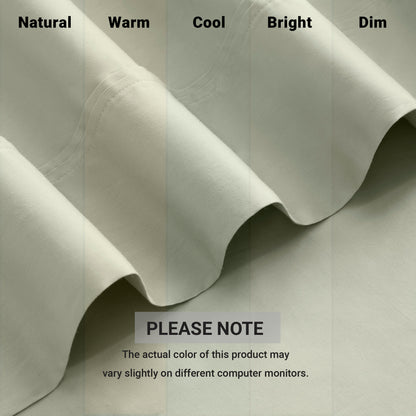 100% Egyptian Cotton Sateen Sheet Set - Sage