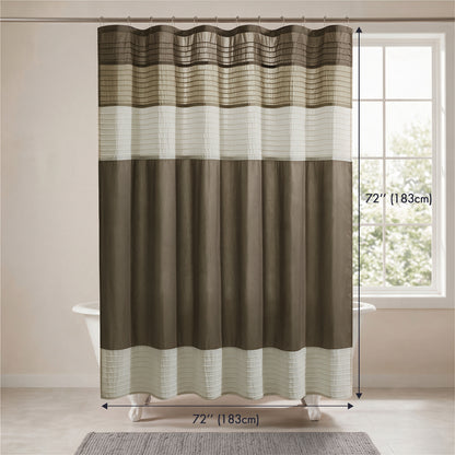 Amherst Faux Silk Shower Curtain - Natural