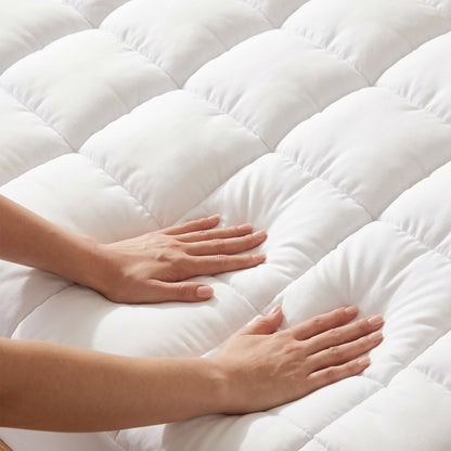 Dream Puff Overfilled Down Alternative Mattress Pad - White