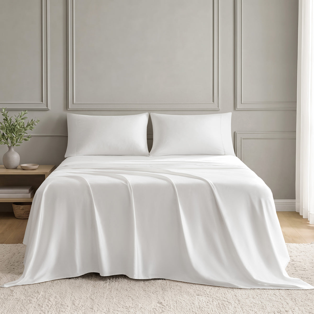 Tencel Cotton Sheets - Bright White