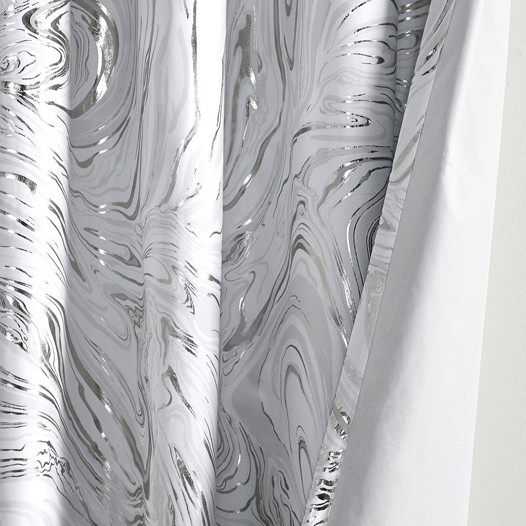 Rebecca Grommet Top Metallic Printed Total Blackout Curtain