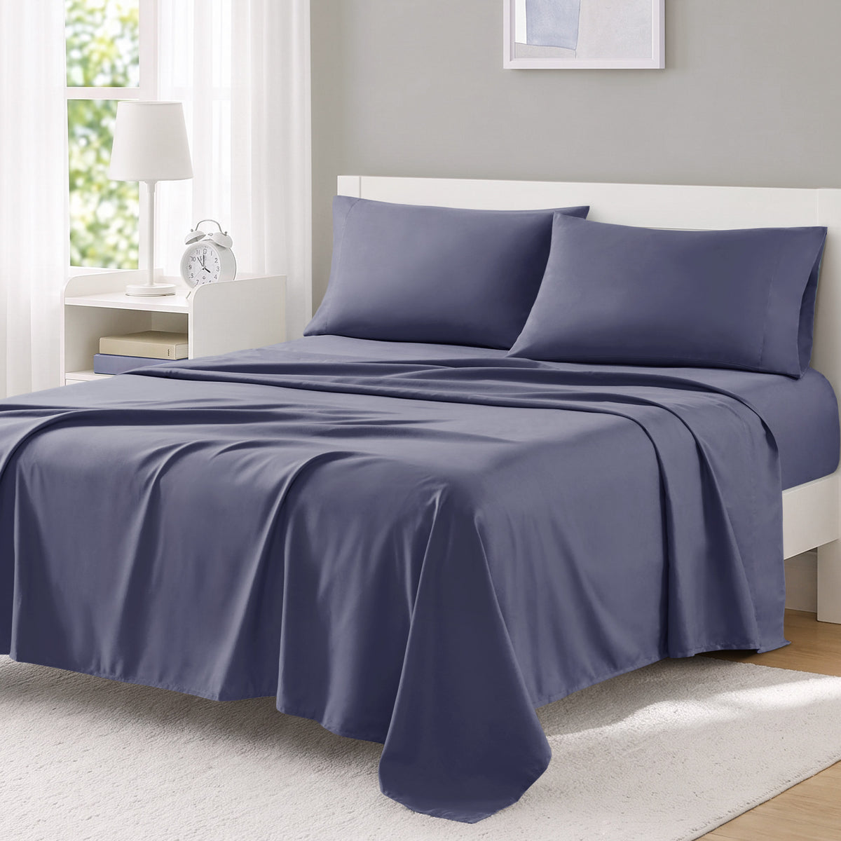 Microfiber All Season Soft Touch Sheet Set - Navy Blue