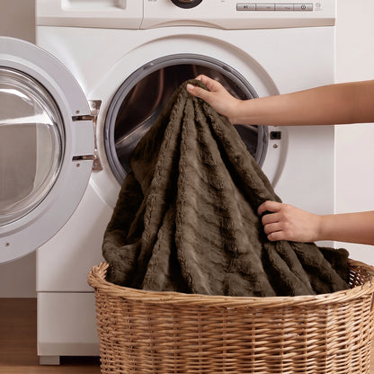 Duke Long Fur Throw - Brown