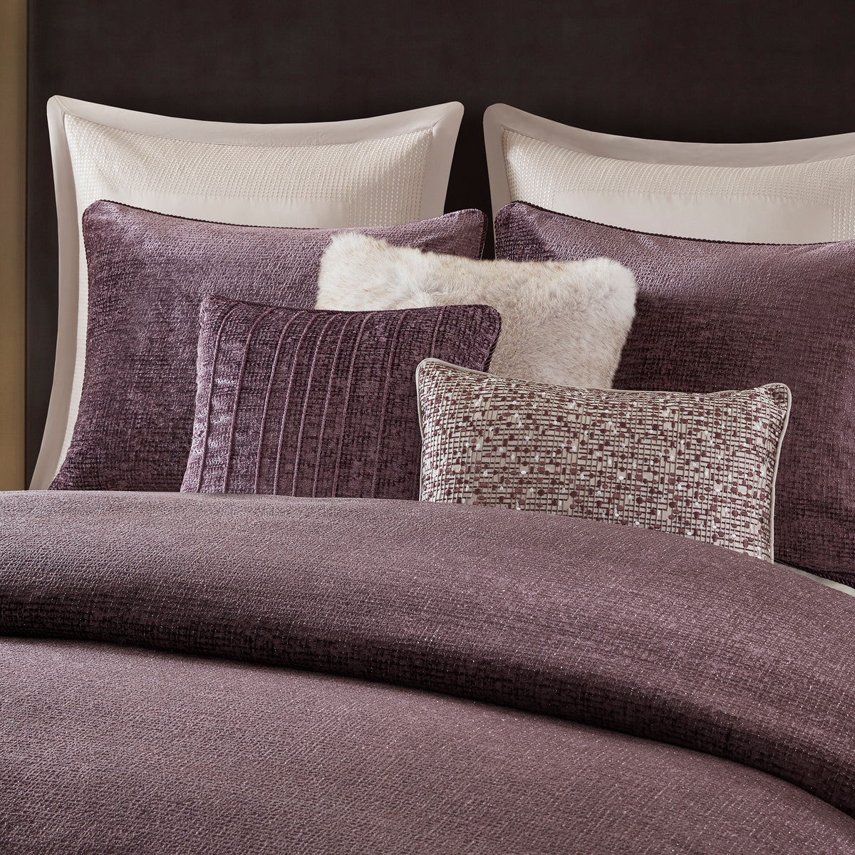 Sterling Jacquard Collection Oversized Duvet Style Comforter Set - Mauve