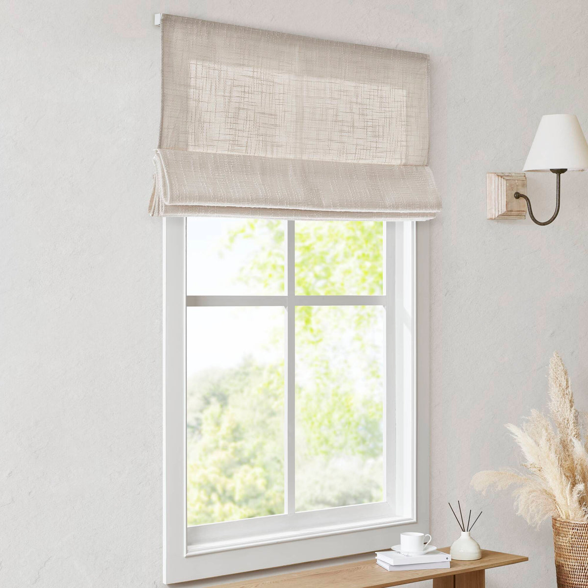 Quincy Cordless Roman Shade - Linen