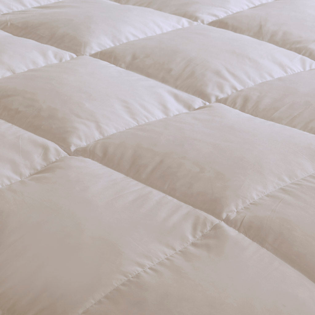 Heavy Warmth Goose Feather and Down Oversize Comforter - Cream