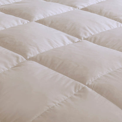 Heavy Warmth Goose Feather and Down Oversize Comforter - Cream