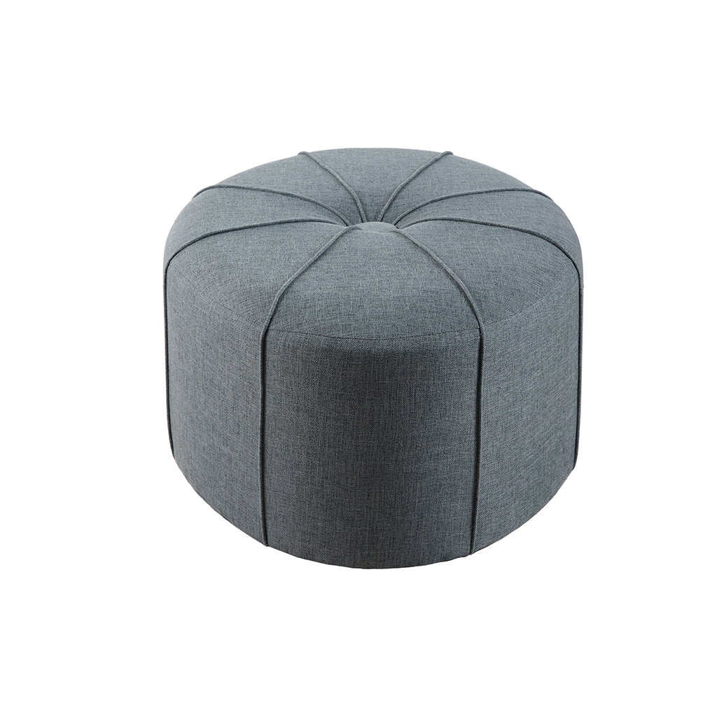 Ferris Oval Ottoman - Blue Multi