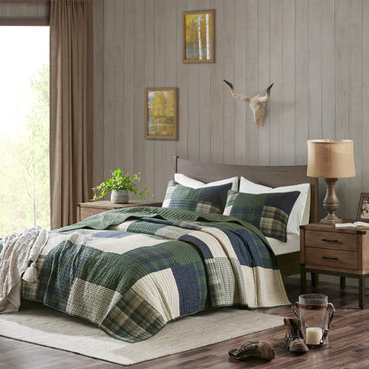 Mill Creek Oversized Cotton Quilt Set - Green