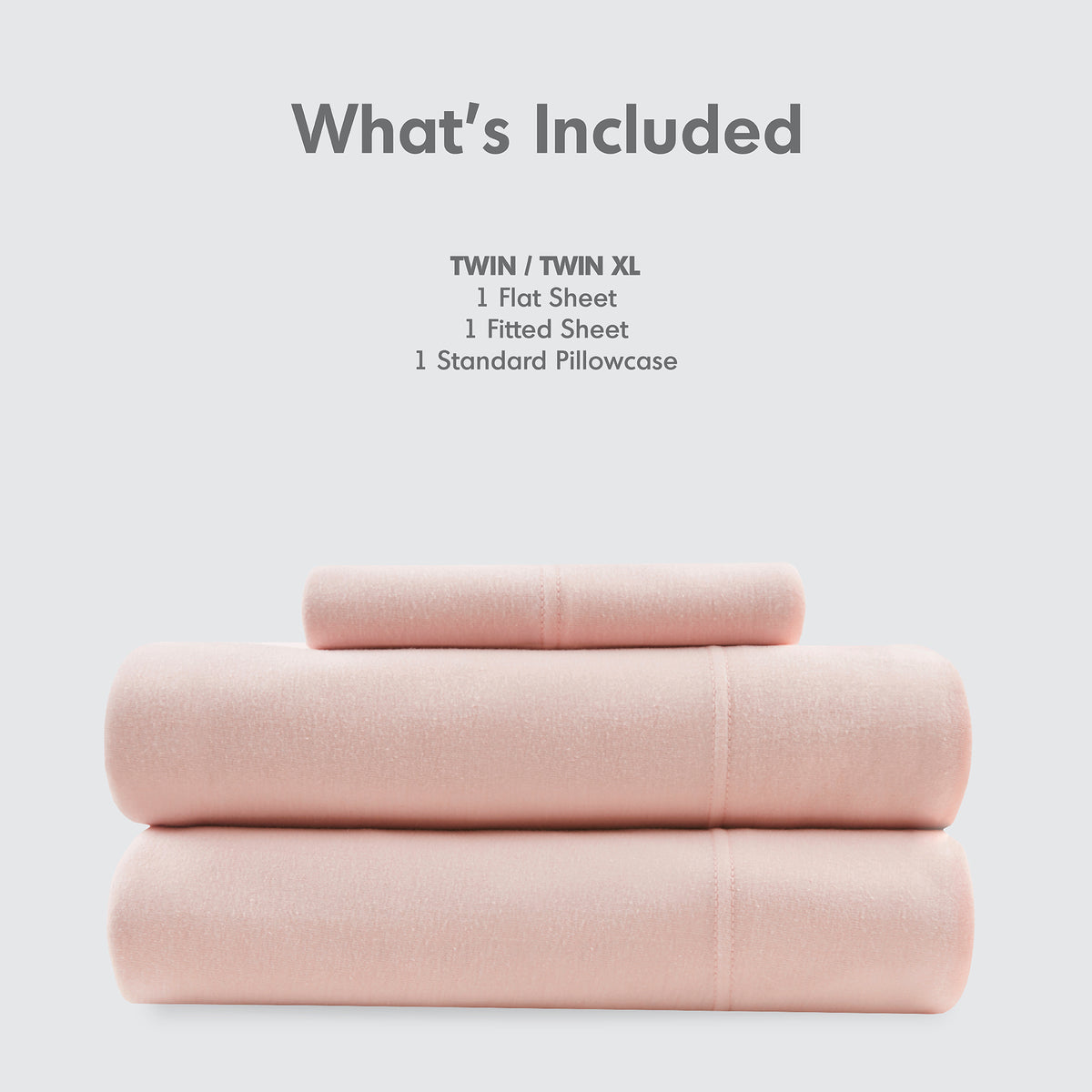 Cotton Blend Jersey Knit All Season Sheet Set - Blush