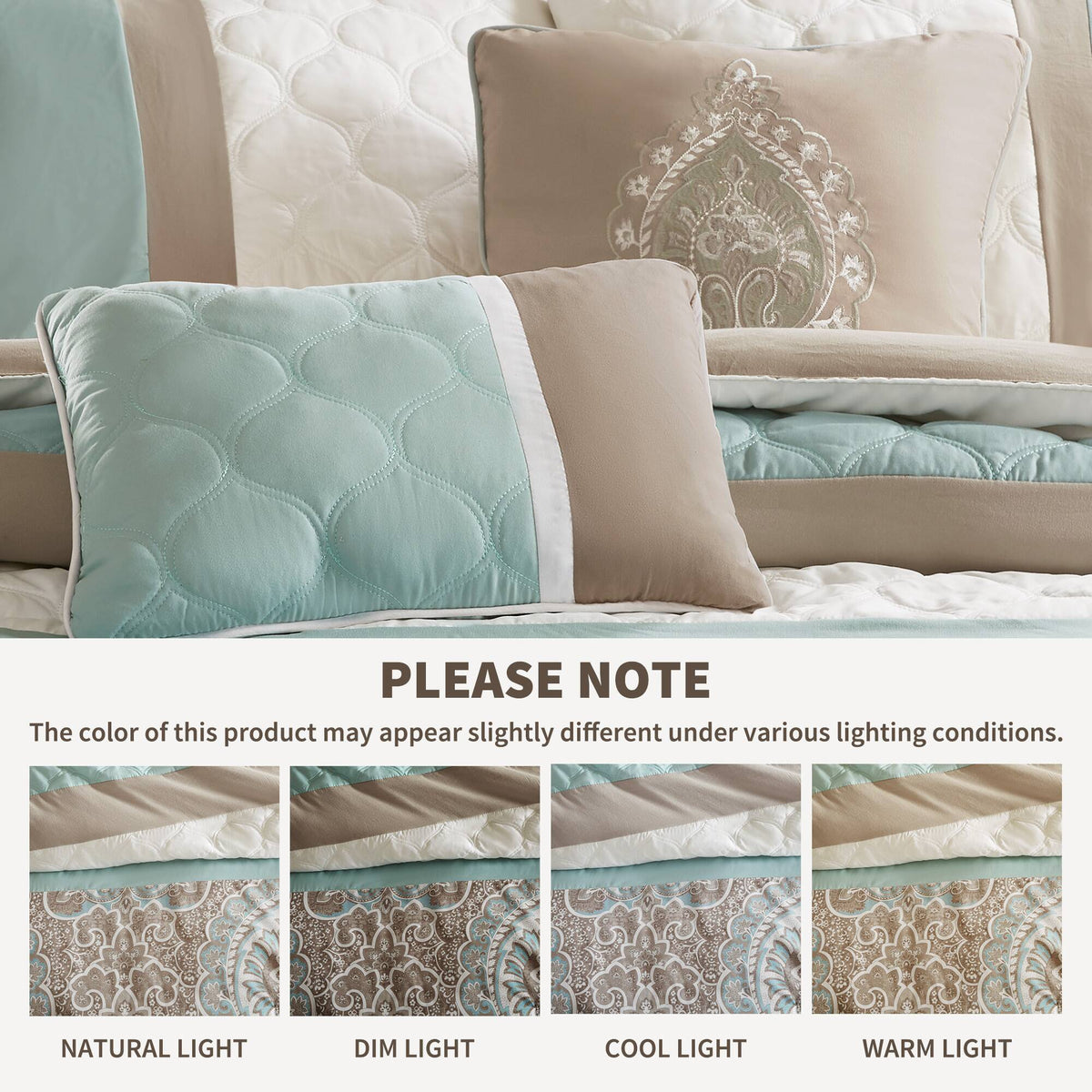 Shawnee 8 Piece Comforter Set - Seafoam