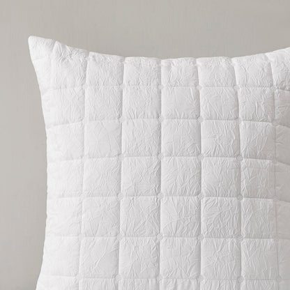 Cocoon Quilt Top Euro Sham - White